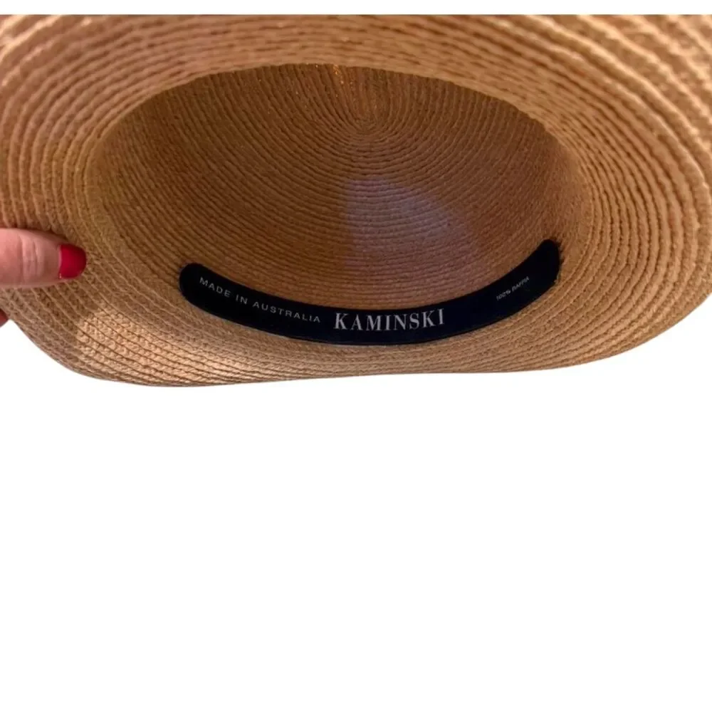 Helen Kaminski Boater Hat Natural 100% Madagascar Raffia NWOT